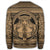 Hawaiian Map Madame Pele Mauna Kea Plumeria Polynesian Sweatshirt Gold AH - Polynesian Pride