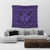 Hawaiian Map Madame Pele Mauna Kea Plumeria Polynesian Tapestry Purple AH - Polynesian Pride