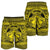 Hawaiian Map Madame Pele Mauna Kea Plumeria Polynesian Men's Shorts Yellow AH - Polynesian Pride