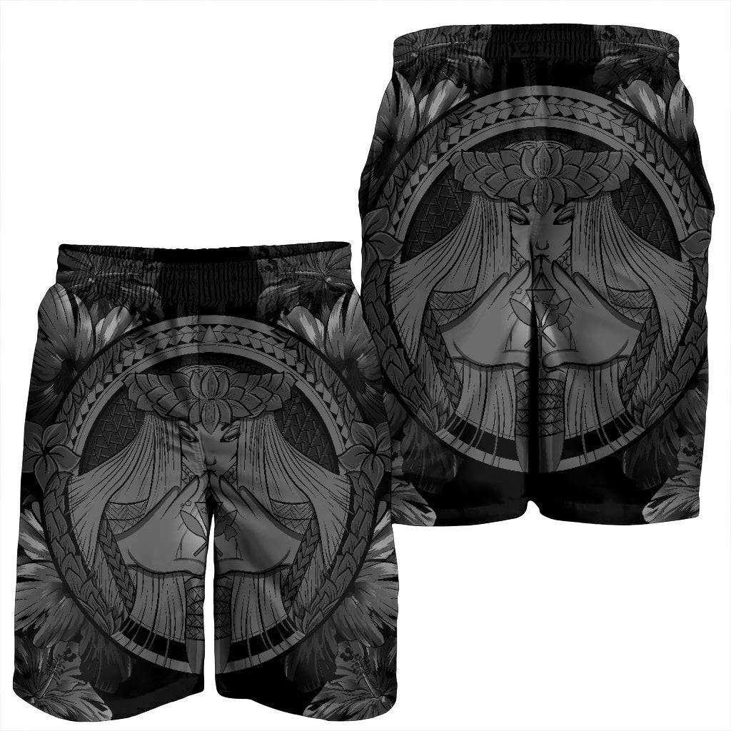 Hawaiian Map Madame Pele Polynesian Men's Shorts Gray AH - Polynesian Pride