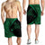 Hawaiian Map Manta Ray Polynesian Men's Shorts - Green - Circle Style - AH - Polynesian Pride