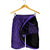 Hawaiian Map Manta Ray Polynesian Men's Shorts - Purple - Circle Style - AH - Polynesian Pride
