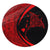 Hawaiian Map Manta Ray Polynesian Round Carpet - Red - AH Round Carpet Luxurious Plush - Polynesian Pride