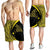 Hawaiian Map Manta Ray Polynesian Men's Shorts - Yellow - Circle Style - AH - Polynesian Pride