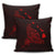 Hawaiian Map Manta Ray Red Polynesian Pillow Covers - AH - Polynesian Pride