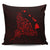 Hawaiian Map Manta Ray Red Polynesian Pillow Covers - AH Pillow Covers Black - Polynesian Pride