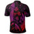 Hawaiian Map Palm Trees Fish Hook Polynesian Polo Shirt Colorful Red - Polynesian Pride