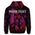 Custom Hawaiian Map Palm Trees Fish Hook Polynesian Hoodie Colorful Red - Polynesian Pride