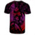 Hawaiian Map Palm Trees Fish Hook Polynesian T Shirt Colorful Red - Polynesian Pride