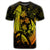 Hawaiian Map Palm Trees Fish Hook Polynesian T Shirt Colorful Yellow - Polynesian Pride