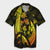 Hawaii Matching Dress and Hawaiian Shirt Hawaii Map Palm Trees Fish Hook Polynesian Colorful Yellow - Polynesian Pride