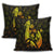 Hawaiian Map Palm Trees Fish Hook Polynesian Pillow Covers Colorful Yellow - AH - Polynesian Pride