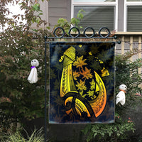 Hawaiian Map Palm Trees Fish Hook Polynesian Flag Colorful Yellow - AH - Polynesian Pride