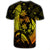 Hawaiian Map Palm Trees Fish Hook Polynesian T Shirt Colorful Yellow - Polynesian Pride