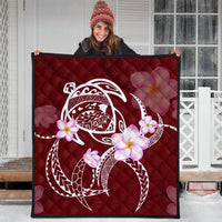 Hawaiian Map Plumeria Turtle Swim Polynesian Premium Quilts - AH - Polynesian Pride