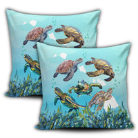 Hawaiian Map Sea Turtles Ocean Polynesian Pillow Covers - AH - Polynesian Pride