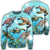 Hawaiian Map Sea Turtles Ocean Polynesian Sweatshirt - AH Unisex Black - Polynesian Pride