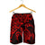 Hawaiian Map Turtle Hibiscus Kanaka Polynesian Men's Shorts - Red - AH - Polynesian Pride