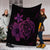 Hawaiian Map Turtle Hibiscus Plumeria Polynesian Premium Blankets - Pink - AH - Polynesian Pride