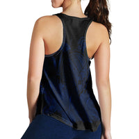 Hawaiian Map Turtle Hibiscus Polynesian Racerback Tank - Blue - AH - Polynesian Pride