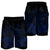Hawaiian Map Turtle Hibiscus Polynesian Men's Shorts - Blue - AH - Polynesian Pride