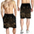 Hawaiian Map Turtle Hibiscus Polynesian Men's Shorts - Gold - AH - Polynesian Pride