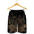 Hawaiian Map Turtle Hibiscus Polynesian Men's Shorts - Gold - AH - Polynesian Pride