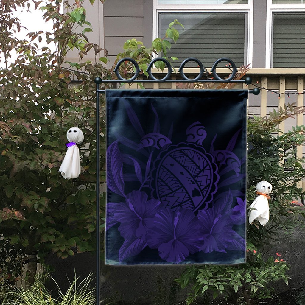 Hawaiian Map Turtle Hibiscus Polynesian Flag - Purple - AH - Polynesian Pride