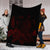 Hawaiian Map Turtle Hibiscus Polynesian Premium Blankets - Red - AH - Polynesian Pride
