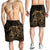 Hawaiian Map Turtle Kanaka Hibiscus Polynesian Men's Shorts - Gold - AH - Polynesian Pride