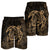 Hawaiian Map Turtle Kanaka Hibiscus Polynesian Men's Shorts - Gold - AH - Polynesian Pride