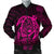 Hawaiian Map Turtle Kanaka Hibiscus Polynesian Bomber Jacket - Pink - AH Black Unisex - Polynesian Pride