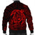 Hawaiian Map Turtle Kanaka Hibiscus Polynesian Bomber Jacket - Red - AH - Polynesian Pride