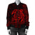 Hawaiian Map Turtle Kanaka Hibiscus Polynesian Bomber Jacket - Red - AH - Polynesian Pride