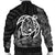 Hawaiian Map Turtle Kanaka Hibiscus Polynesian Bomber Jacket - White - AH - Polynesian Pride