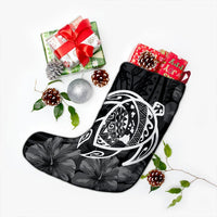 Hawaiian Map Turtle Kanaka Hibiscus Polynesian Christmas Stocking - White - AH - Polynesian Pride