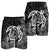 Hawaiian Map Turtle Kanaka Hibiscus Polynesian Men's Shorts - White - AH - Polynesian Pride