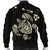 Hawaiian Map Turtle Ohana Hibicus Polynesian Bomber Jacket - Beige - AH - Polynesian Pride