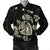 Hawaiian Map Turtle Ohana Hibicus Polynesian Bomber Jacket - Beige - AH Black Unisex - Polynesian Pride