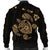 Hawaiian Map Turtle Ohana Hibicus Polynesian Bomber Jacket - Gold - AH - Polynesian Pride