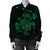 Hawaiian Map Turtle Ohana Hibicus Polynesian Bomber Jacket - Green - AH - Polynesian Pride