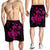 Hawaiian Map Turtle Ohana Hibicus Polynesian Men's Shorts - Pink - AH - Polynesian Pride