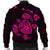 Hawaiian Map Turtle Ohana Hibicus Polynesian Bomber Jacket - Pink - AH - Polynesian Pride
