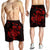 Hawaiian Map Turtle Ohana Hibicus Polynesian Men's Shorts - Red - AH - Polynesian Pride