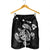 Hawaiian Map Turtle Ohana Hibicus Polynesian Men's Shorts - White - AH - Polynesian Pride