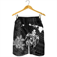 Hawaiian Map Turtle Plumeria Hibiscus Fish Hook Polynesian Men's Shorts - AH - Polynesian Pride