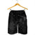 Hawaiian Map Turtle Plumeria Hibiscus Fish Hook Polynesian Men's Shorts Grey - AH - Polynesian Pride