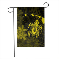 Hawaiian Map Turtle Plumeria Hibiscus Fish Hook Polynesian Flag Yellow - AH - Polynesian Pride