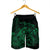 Hawaiian Map Turtle Tattoo Hibiscus Plumeria Polynesian Men's Shorts - Green - AH - Polynesian Pride