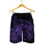 Hawaiian Map Turtle Tattoo Hibiscus Plumeria Polynesian Men's Shorts - Purple - AH - Polynesian Pride